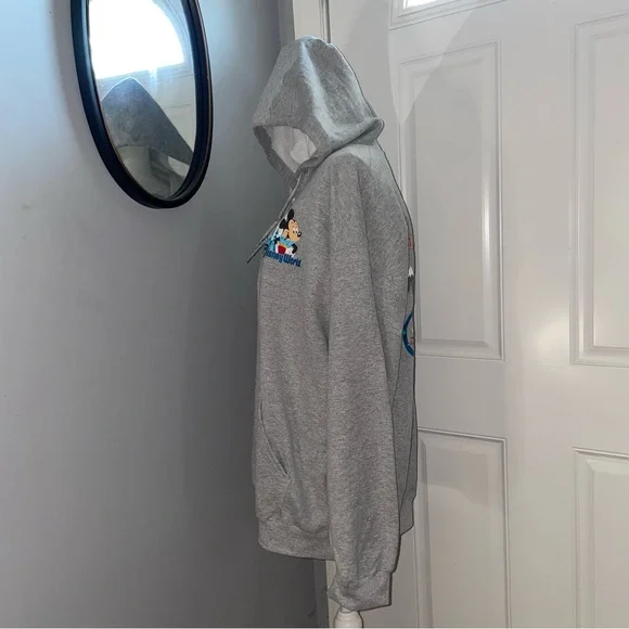 Walt Disney World Mickey Gray Zip Hoodie Sweatshirt - Picture 6 of 11